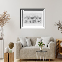 Historic Framed Print, The Second Gate and its surroundings from the Wall Peking China,  17-7/8" x 21-7/8"