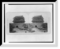 Historic Framed Print, The Western Gate general view from the wall Peking China,  17-7/8" x 21-7/8"