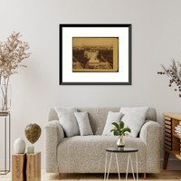 Historic Framed Print, White House U.S. Treasury & Penn. Ave. Washington D.C.,  17-7/8" x 21-7/8"