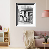 Historic Framed Print, [African Americans working Charleston S.C.: Street venders],  17-7/8" x 21-7/8"