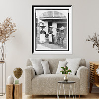 Historic Framed Print, [African Americans working Charleston S.C.: Street venders],  17-7/8" x 21-7/8"