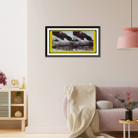Historic Framed Print, Bluff and snow bank in Donner Pass. Western summit altitude 1092 feet,  17-7/8" x 21-7/8"