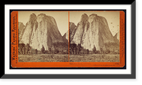 Historic Framed Print, Cathedral Rock 2000 feet Yosemite Valley Mariposa County Cal.,  17-7/8" x 21-7/8"