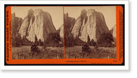 Historic Framed Print, Cathedral Rocks 2600 ft. Yosemite Valley Mariposa co. Cal.,  17-7/8" x 21-7/8"