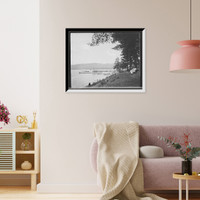 Historic Framed Print, [Lake George, N.Y., the steamer landing, Fort William Henry Hotel],  17-7/8" x 21-7/8"