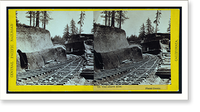 Historic Framed Print, Cut above Alta Placer County,  17-7/8" x 21-7/8"