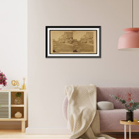 Historic Framed Print, Decatur Street Masonic Hall and Trout House Atlanta Ga. Nov. 1864,  17-7/8" x 21-7/8"