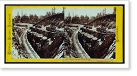Historic Framed Print, Deep cut at Trail Ridge. Length 1000 feet,  17-7/8" x 21-7/8"