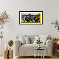 Historic Framed Print, Deep cut at Trail Ridge. Length 1000 feet,  17-7/8" x 21-7/8"