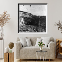 Historic Framed Print, Deep Cut No. 1. West of Wilhelmina Pass Weber Canon,  17-7/8" x 21-7/8"