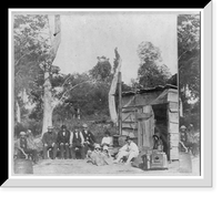 Historic Framed Print, Hotel de Dutton! State line Kansas 284 miles west of St. Louis Mo.,  17-7/8" x 21-7/8"