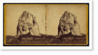 Historic Framed Print, The lone rock in Pleasant Park; 150 feet high,  17-7/8" x 21-7/8"