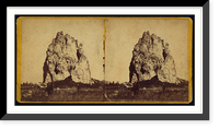 Historic Framed Print, The lone rock in Pleasant Park; 150 feet high,  17-7/8" x 21-7/8"