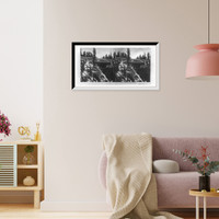 Historic Framed Print, Lower Cascade Bridge.  Above Cisco,  17-7/8" x 21-7/8"