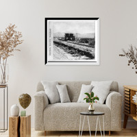 Historic Framed Print, Lower crossing Humboldt River 254 miles from Sacramento,  17-7/8" x 21-7/8"