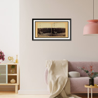 Historic Framed Print, Manhattanville from Mt. St. Vincent (north end of Central Park),  17-7/8" x 21-7/8"