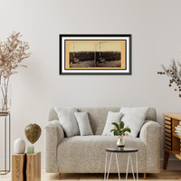 Historic Framed Print, Manhattanville from Mt. St. Vincent (north end of Central Park),  17-7/8" x 21-7/8"