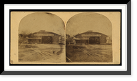 Historic Framed Print, Philad. & Reading R.R. depot Harrisburg Pa.,  17-7/8" x 21-7/8"