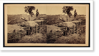 Historic Framed Print, Rebel lines N.W. of the city between the W. & A. R.R. and Peach Tree Street Atlanta Ga. Nov. 1864,  17-7/8" x 21-7/8"