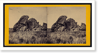 Historic Framed Print, Register Rock in Goose Creek Mountains on the old Emigrant Road,  17-7/8" x 21-7/8"
