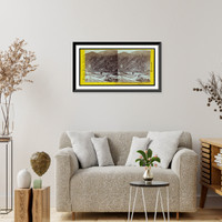 Historic Framed Print, Second crossing of Truckee River. Near Camp 24,  17-7/8" x 21-7/8"