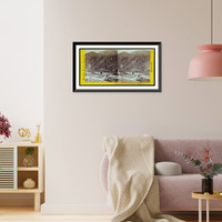 Historic Framed Print, Second crossing of Truckee River. Near Camp 24,  17-7/8" x 21-7/8"