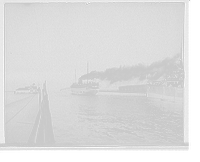 Historic Framed Print, [Departing steamers, Detroit & Cleveland Navigation Co. dock, Cleveland, Ohio],  17-7/8" x 21-7/8"
