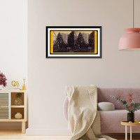 Historic Framed Print, El Capitan (3100 feet above valley) from foot of Bridal Veil Fall,  17-7/8" x 21-7/8"