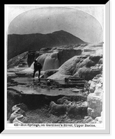 Historic Framed Print, Hot Springs on Gardiners River Upper Basins - 2,  17-7/8" x 21-7/8"
