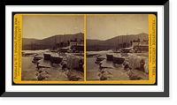 Historic Framed Print, Mammoth Hot Springs Series. Dianas Baths,  17-7/8" x 21-7/8"