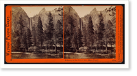 Historic Framed Print, Pohono or the Bridal Veil 900 feet Yosemite Valley Mariposa County Cal.,  17-7/8" x 21-7/8"