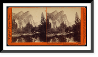 Historic Framed Print, Pompompasos or the Three Brothers 4480 feet Yosemite Valley Mariposa County Cal.,  17-7/8" x 21-7/8"