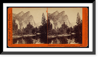 Historic Framed Print, Pompompasos or the Three Brothers 4480 feet Yosemite Valley Mariposa County Cal.,  17-7/8" x 21-7/8"