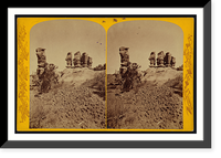 Historic Framed Print, Procession of Stone-jacket Men,  17-7/8" x 21-7/8"