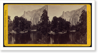 Historic Framed Print, Sentinel Rock (3270 ft. above valley) from near Three Graces,  17-7/8" x 21-7/8"