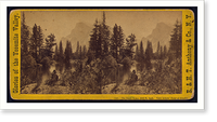 Historic Framed Print, The South Dome 6000 ft. high.  View Artists Point at sunrise,  17-7/8" x 21-7/8"