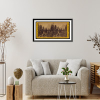 Historic Framed Print, The South Dome 6000 ft. high.  View Artists Point at sunrise,  17-7/8" x 21-7/8"