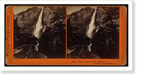 Historic Framed Print, Upper Yosemite Fall 1600 feet Yosemite Valley Mariposa Co.,  17-7/8" x 21-7/8"