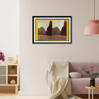 Historic Framed Print, Wheat Stack looking up the river wall 2000 feet,  17-7/8" x 21-7/8" Historic Framed Print, Wheat Stack looking up the river wall 2000 feet,  17-7/8" x 21-7/8"