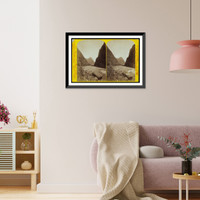 Historic Framed Print, Wheat Stack looking up the river walls 2000 ft,  17-7/8" x 21-7/8" Historic Framed Print, Wheat Stack looking up the river walls 2000 ft,  17-7/8" x 21-7/8"