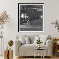 Historic Framed Print, Completed product of a great automobile factory ready for delivery Detroit Mich.,  17-7/8" x 21-7/8"