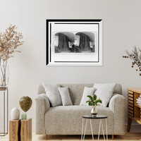 Historic Framed Print, Room in the old Hutchings House. first in the valley. built around an 8 foot cedar tree Yosemite Valley Cal.,  17-7/8" x 21-7/8"