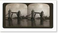 Historic Framed Print, [Tower Bridge raised London England],  17-7/8" x 21-7/8"