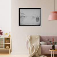 Historic Framed Print, [Str. City of Ottawa entering Cuyahoga Creek, Cleveland, Ohio],  17-7/8" x 21-7/8"