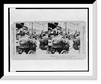 Historic Framed Print, Flower girls in the streets of Paris France,  17-7/8" x 21-7/8"