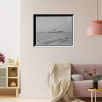 Historic Framed Print, [S.S. Franconia passing Castle Island, Boston harbor],  17-7/8" x 21-7/8"