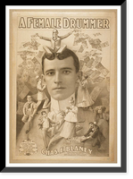 Historic Framed Print, A female drummer,  17-7/8" x 21-7/8"