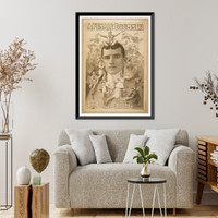 Historic Framed Print, A female drummer,  17-7/8" x 21-7/8"