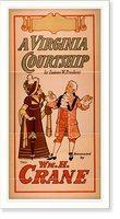 Historic Framed Print, A Virginia courtship by Eugene W. Presbrey ; presented by Wm. M. Crane.,  17-7/8" x 21-7/8"