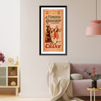 Historic Framed Print, A Virginia courtship by Eugene W. Presbrey ; presented by Wm. M. Crane.,  17-7/8" x 21-7/8"